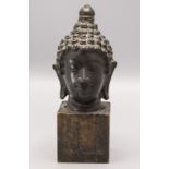 Bronze Buddhakopf / A bronze head of Buddha, wohl Thailand