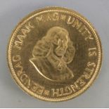 Goldmünze, Südafrika, 2 Rand, 1962 / A gold coin, South Africa, 2 rand, 1962