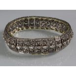 Goldarmband mit Diamanten / An 18 ct gold bracelet with diamonds