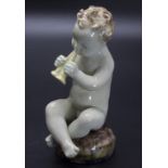 Keramik-Figur 'Putto mit Flöte' / A ceramic figure 'cherub with flute', Max Heinze für ...