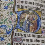 Pracht-Manuskript - Horarium mit Buchmalerei / A Gothic splendid book of hours manuscript ...