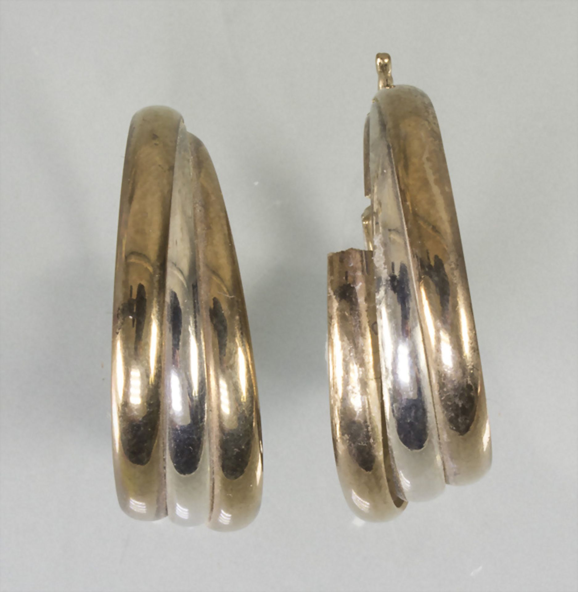 Paar Creolen / A pair of 8kt gold creole earrings