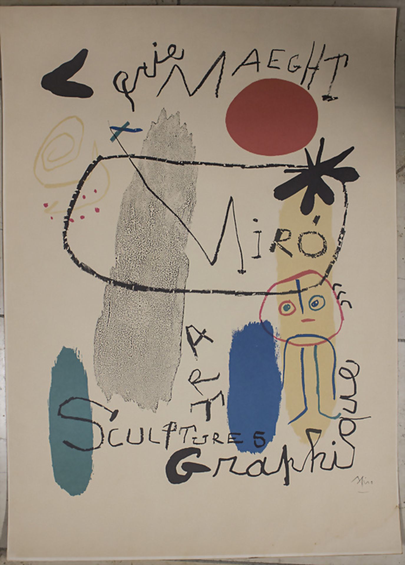 Joan Miró (1893-1983), Ausstellungsplakat Galerie Maeght / An exhibition poster, Entwurf 1950