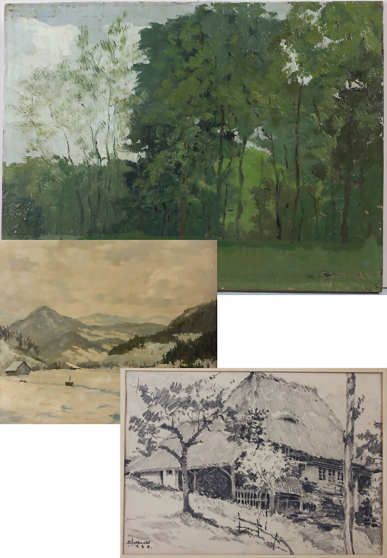 Konvolut aus 3 Werken von Ernst Gottwald (1886-1955) / A set of 3 works, 1910-1937