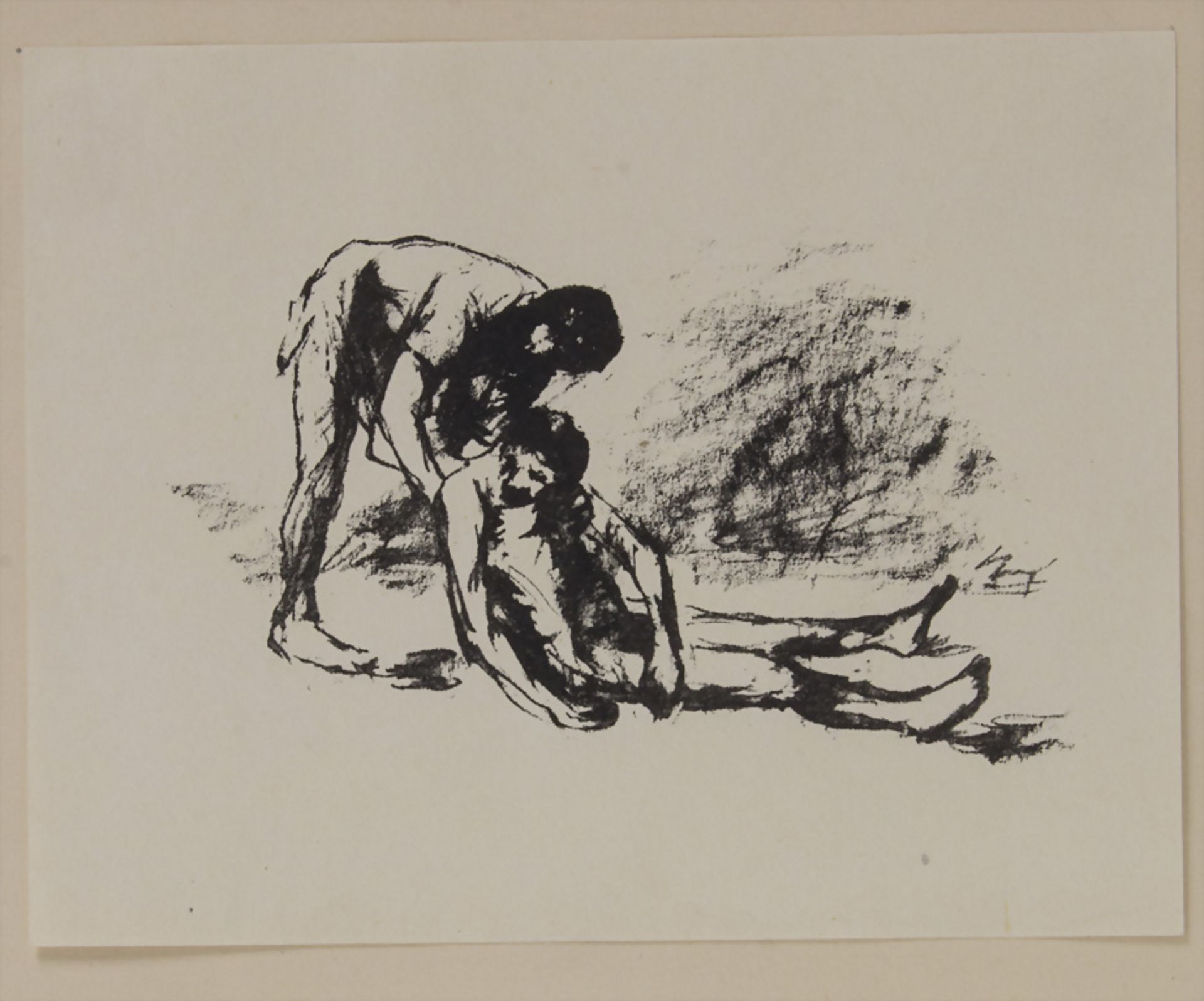 Max Slevogt (1868-1932), 'Mann schleift einen anderen über den Boden' / 'A man dragging ...