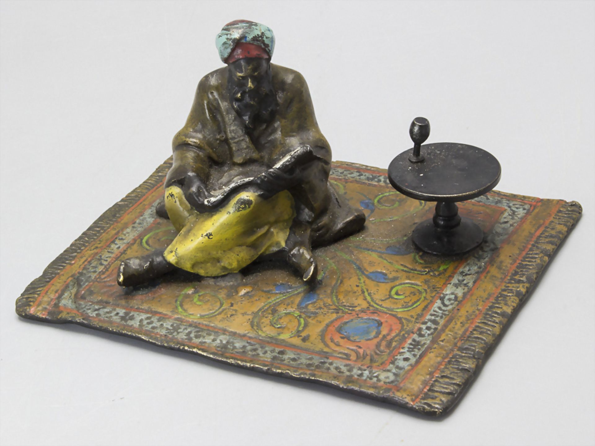 Wiener Bronze eines lesenden Arabers / A Vienna bronze of a reading Arab, Franz Bergmann, ...