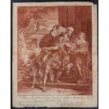 Nach Carle van Loo (1705-1765), 'Aeneas, der seinen Vater Anchises trägt' / 'Aeneas carrying ...