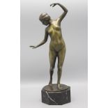 Marta Freystadt, deutsche Bildhauerin (1878-1949), Jugendstil Bronzeplastik 'Tanzender ...