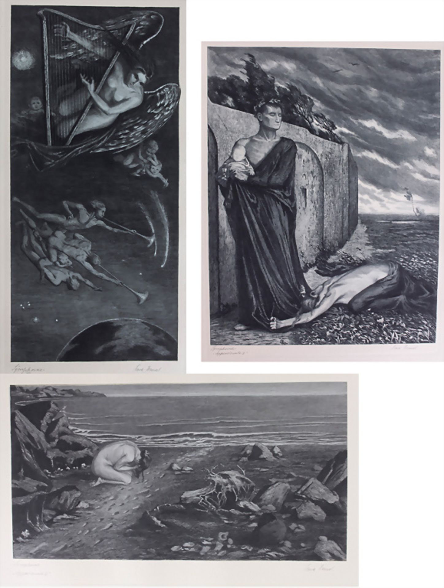 Clara Hensel (1868-1942), 3 Blätter aus dem Zyklus 'Symphonie' / '3 sheets from the cycle ...