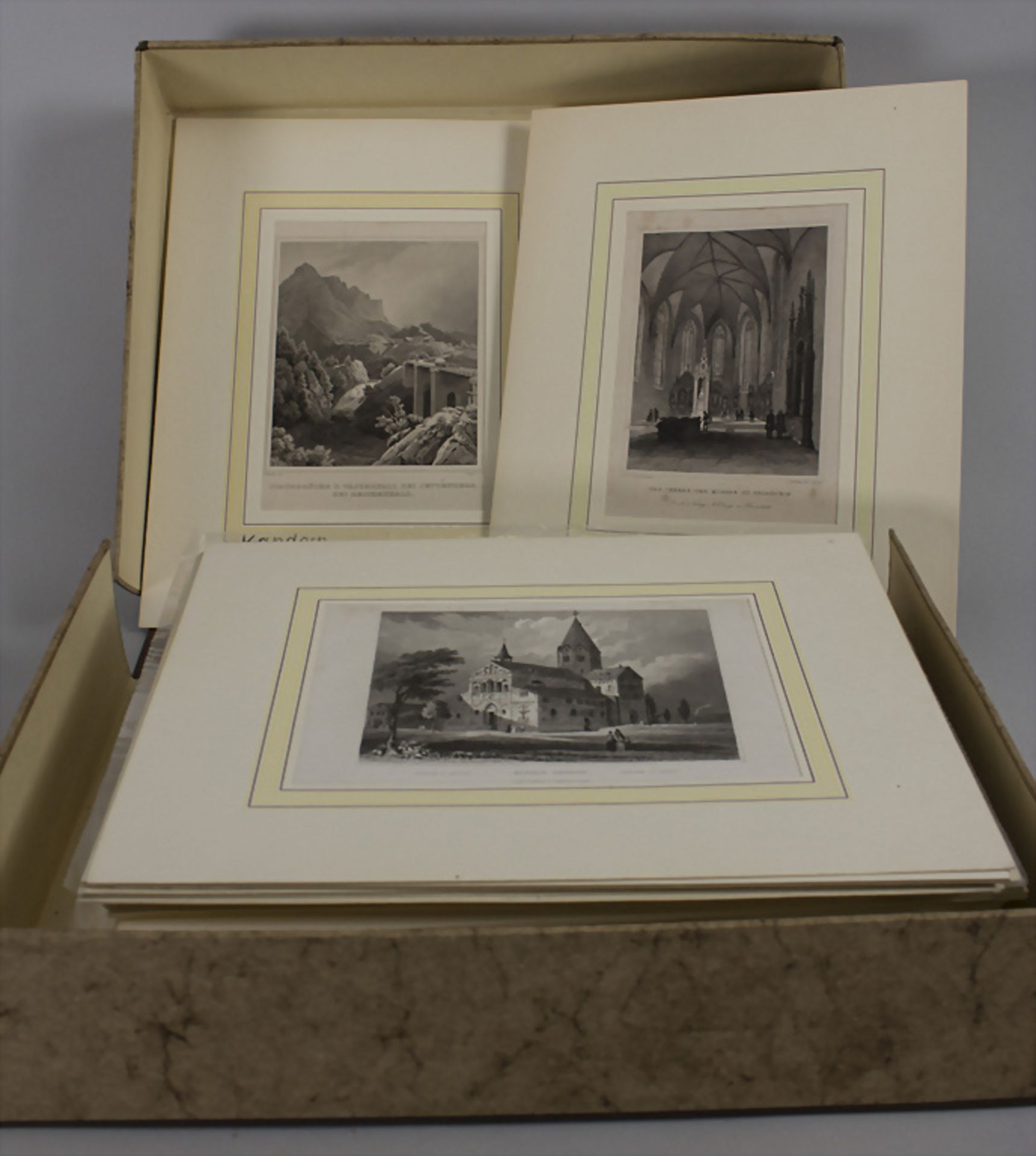 Konvolut aus 73 Stichen mit Stadt- und Architekturansichten / A set of 73 engravings with city ...