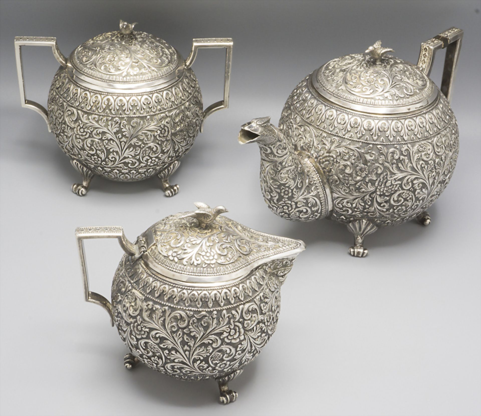 Teekern / A silver tea set, Persien / Persia, um 1900
