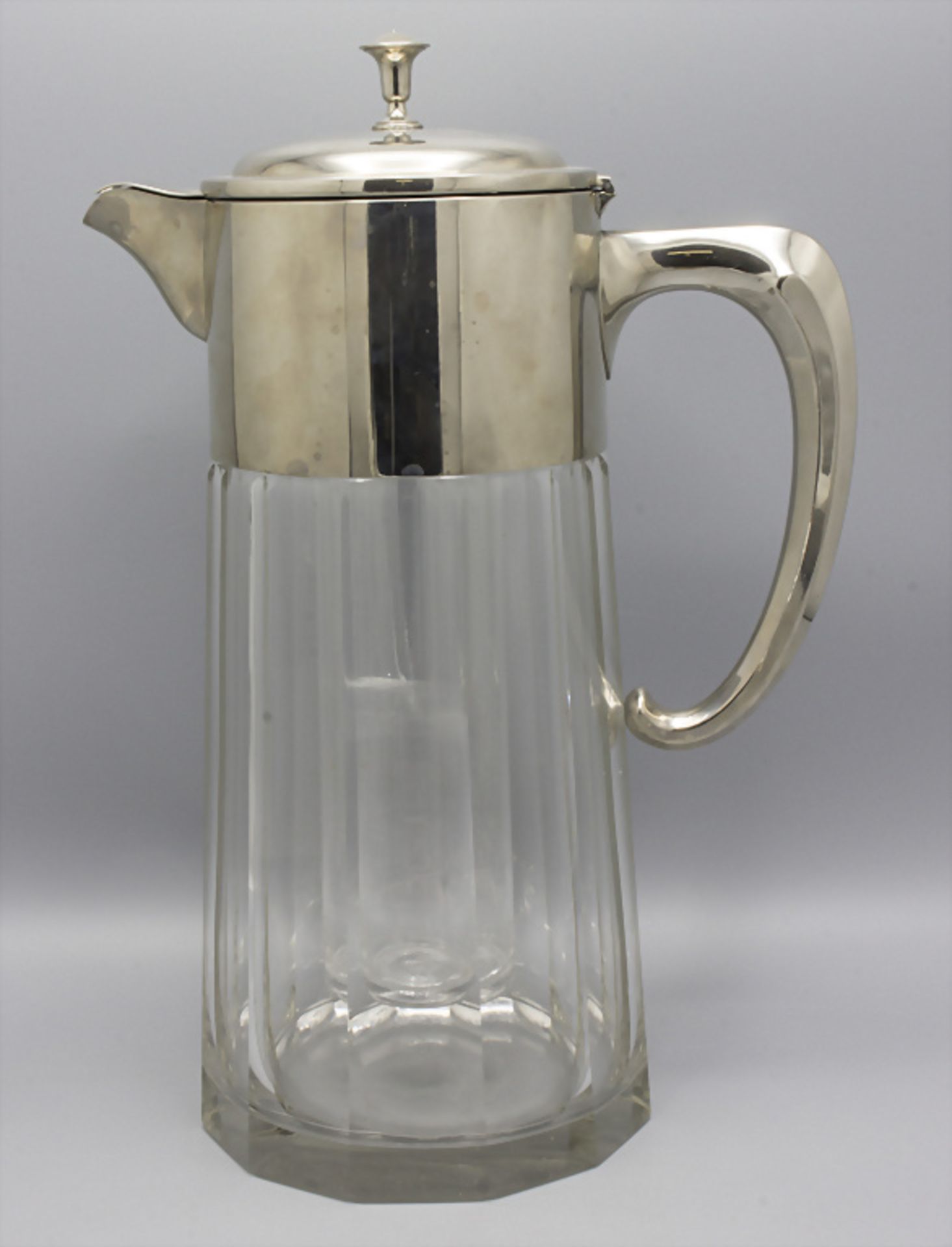 Art Déco Kristallglaskanne 'Kalte Ente' / An Art Deco crystal glass jug 'Cold Cuck', WMF, ...
