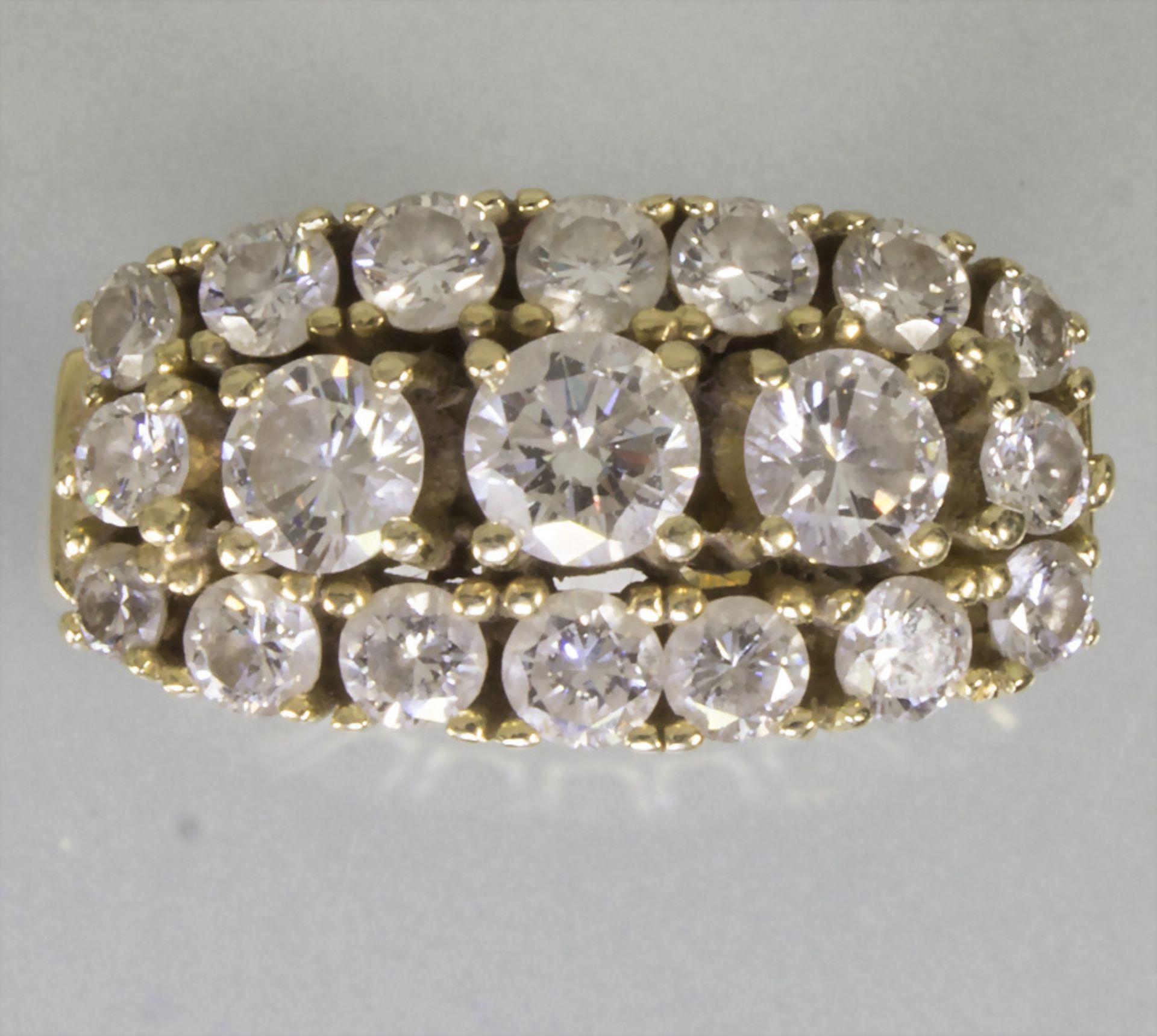 Damenring mit Diamanten / A 14 ct gold ring with diamonds