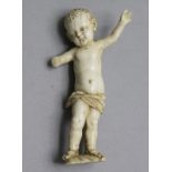 Elfenbeinfigur 'Barocker Putto' / An ivory figure 'Baroque cherub', 17./18. Jh.