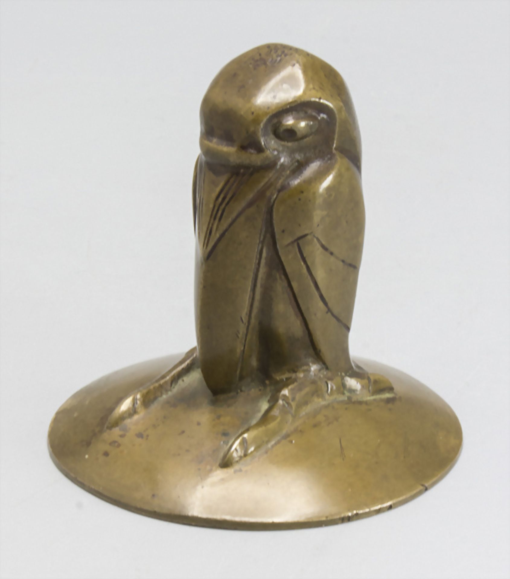 Jugendstil Briefbeschwerer Rabe / An Art Nouveau bronze crow as paper weight, deutsch, um 1900