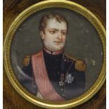 Miniatur Porträt 'Napoleon Bonaparte' / A miniature portrait of Napoleon Bonaparte, ...