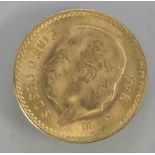 Goldmünze, Mexiko, 5 Pesos, 1955 / A gold coin, Mexico, 5 pesos, 1955