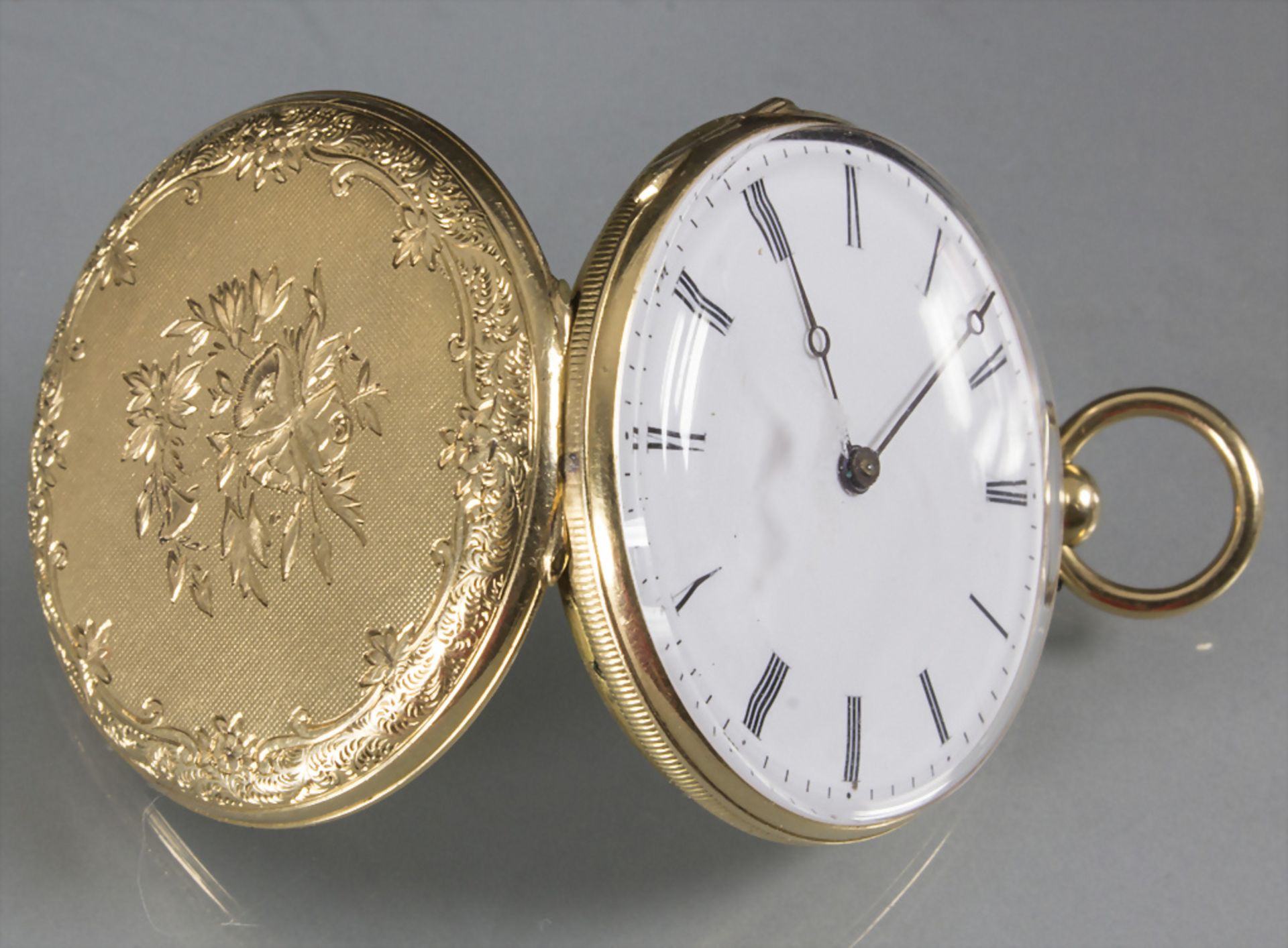 Offene Taschenuhr / An open 14ct gold pocket watch, Schweiz, um 1925