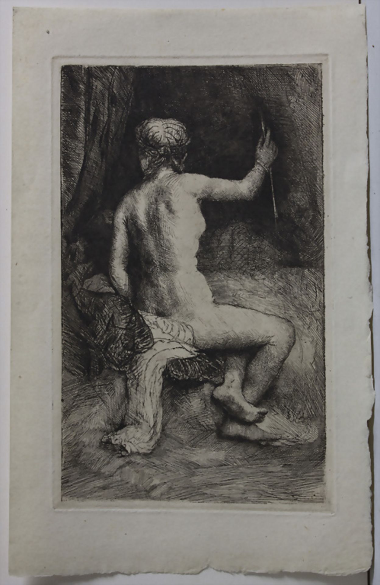 Rembrandt Harmenszoon van Rijn (1606-1669), 'Die Frau mit dem Pfeil' / 'The woman with an ...