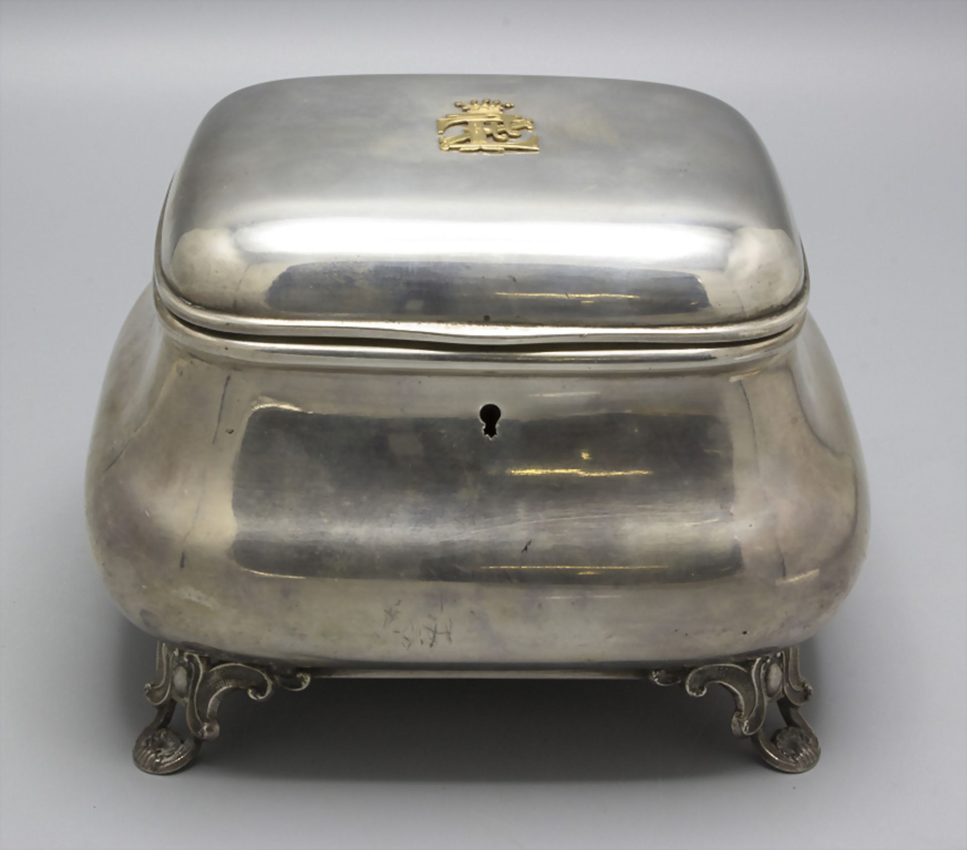 Zuckerdose / A silver sugar box, Wien, um 1880