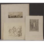 Drei Blätter Druckgrafiken / Three prints, Anfang 20. Jh.