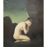 Nach Jean-Jacques Henner (1829-1905), 'Knieender Frauenakt' / After J.J. Henner, 'A kneeling ...