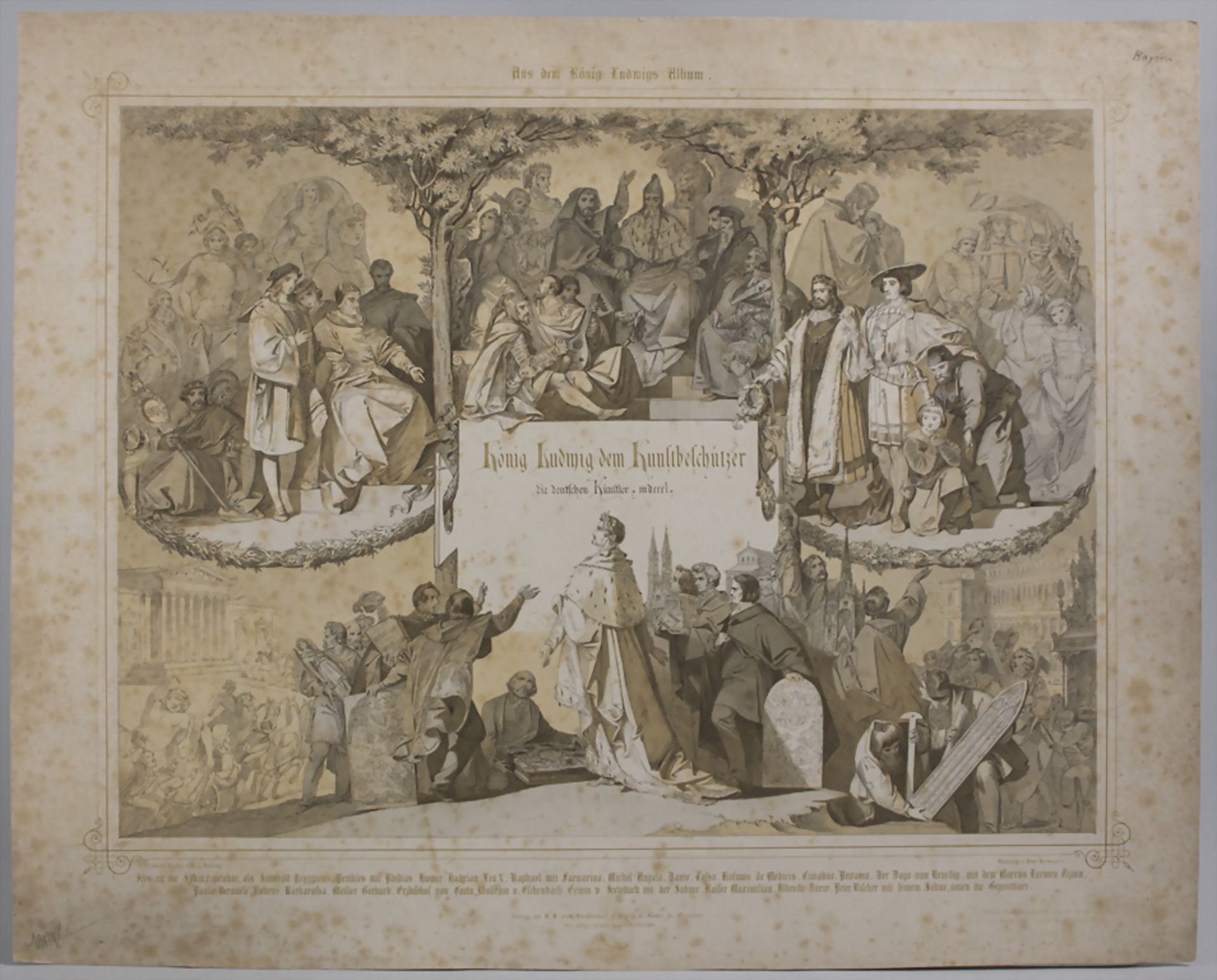 Huldigungsallegorie, Peter Herwegen, 'König Ludwig dem Kunstbeschützer'