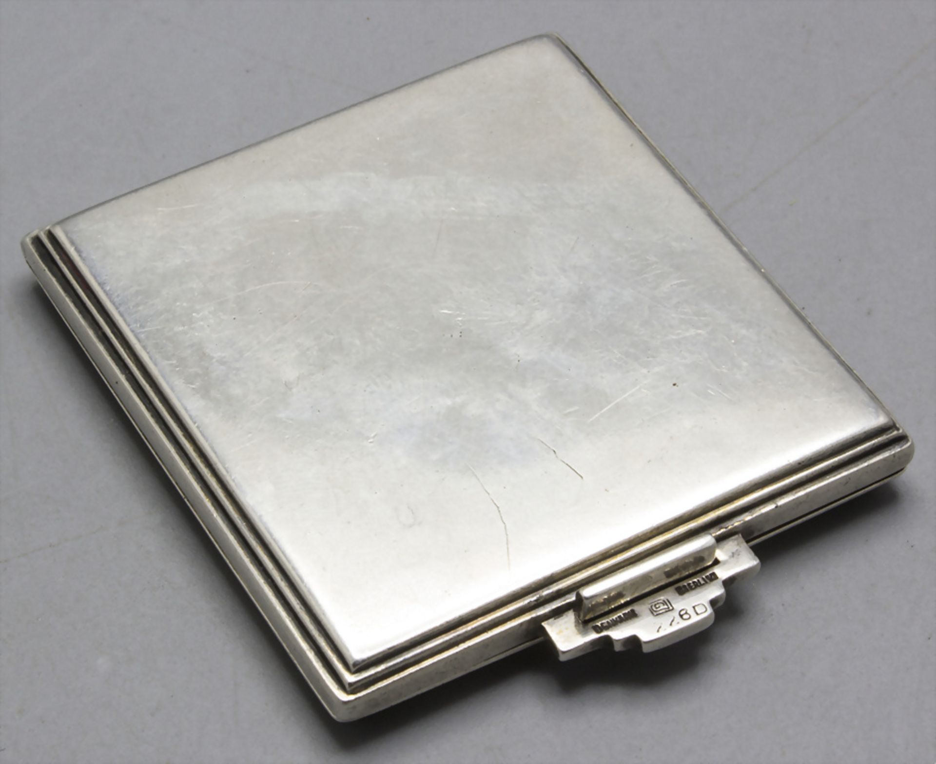 Art Déco Puderdose / A silver powder compact, Georg Jensen, Denmark, nach 1933