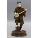 Shamisen-Spieler / A Shamisen player, Japan, Meiji Periode (1868-1911)