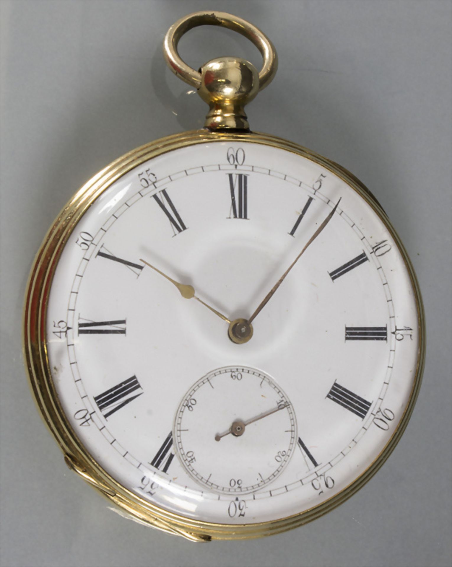 Offene Taschenuhr / An 18ct gold pocket watch, Schweiz, 19. Jh.