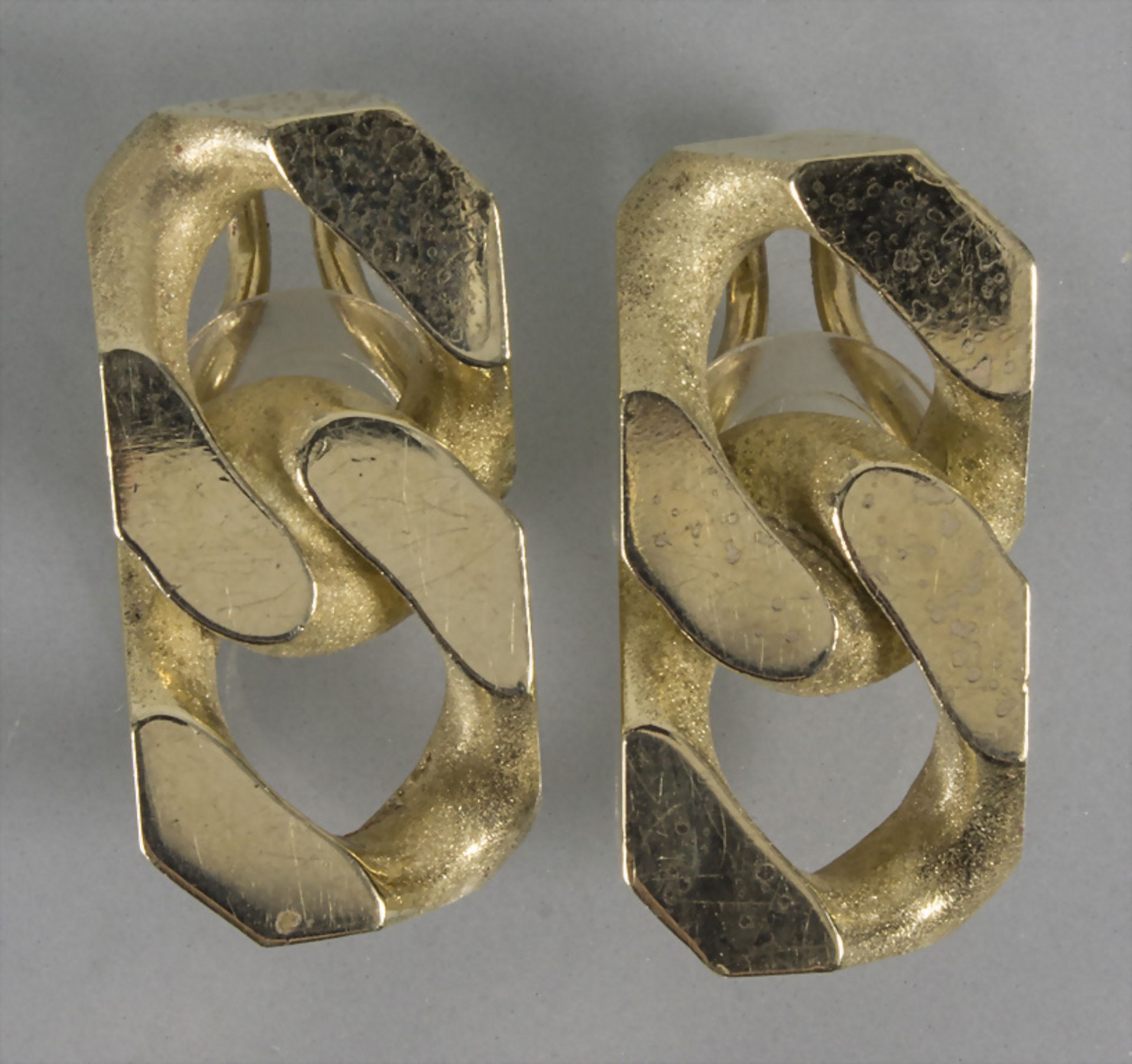 Paar Ohrclips / A pair of 14 ct gold ear clips