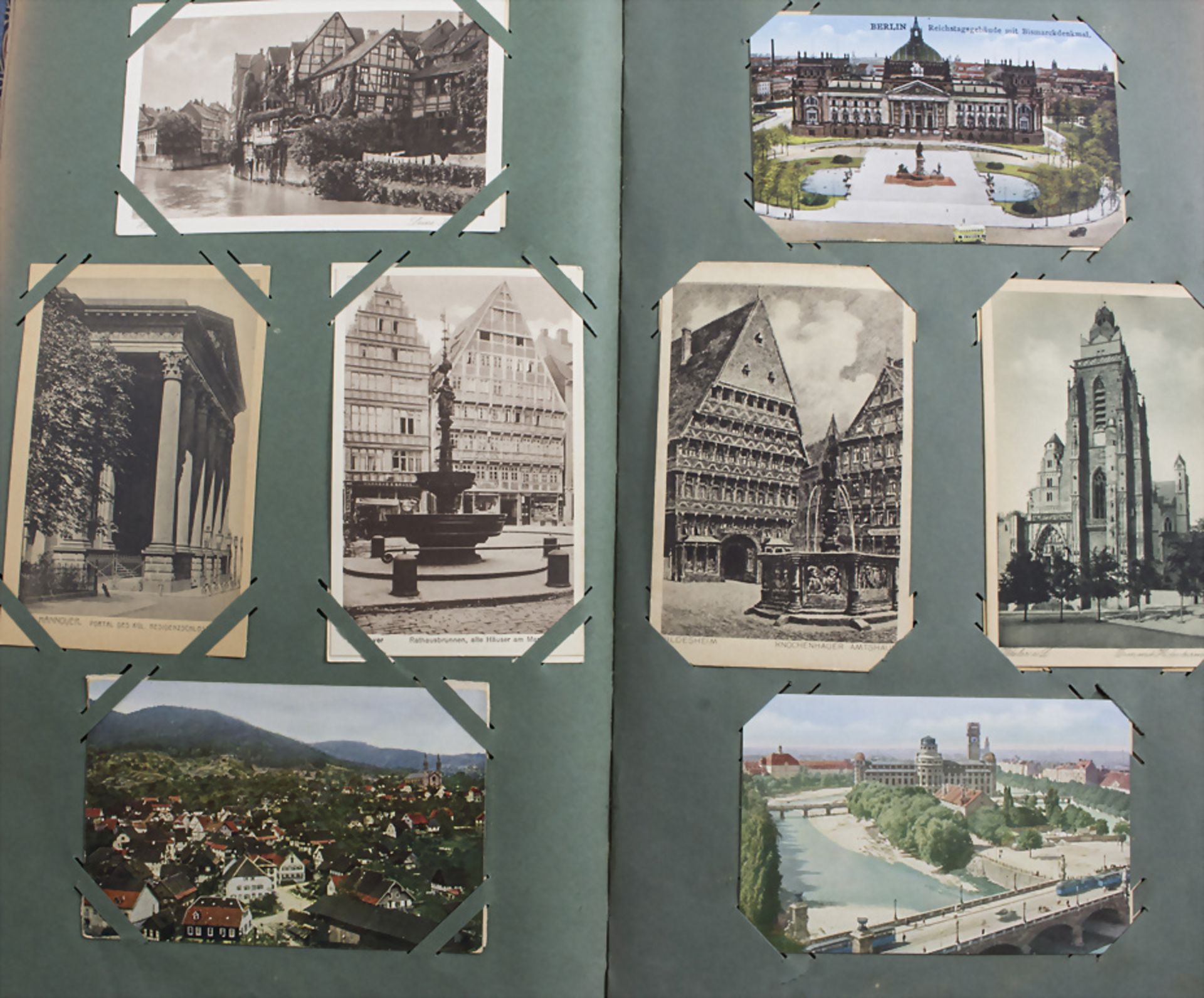 Konvolut aus drei Alben Ansichtskarten / A set of three folders with postcards, Anfang 20. Jh.