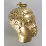 Goldanhänger Mohrenkopf / An 18 ct gold pendant with the head of a blackamoor