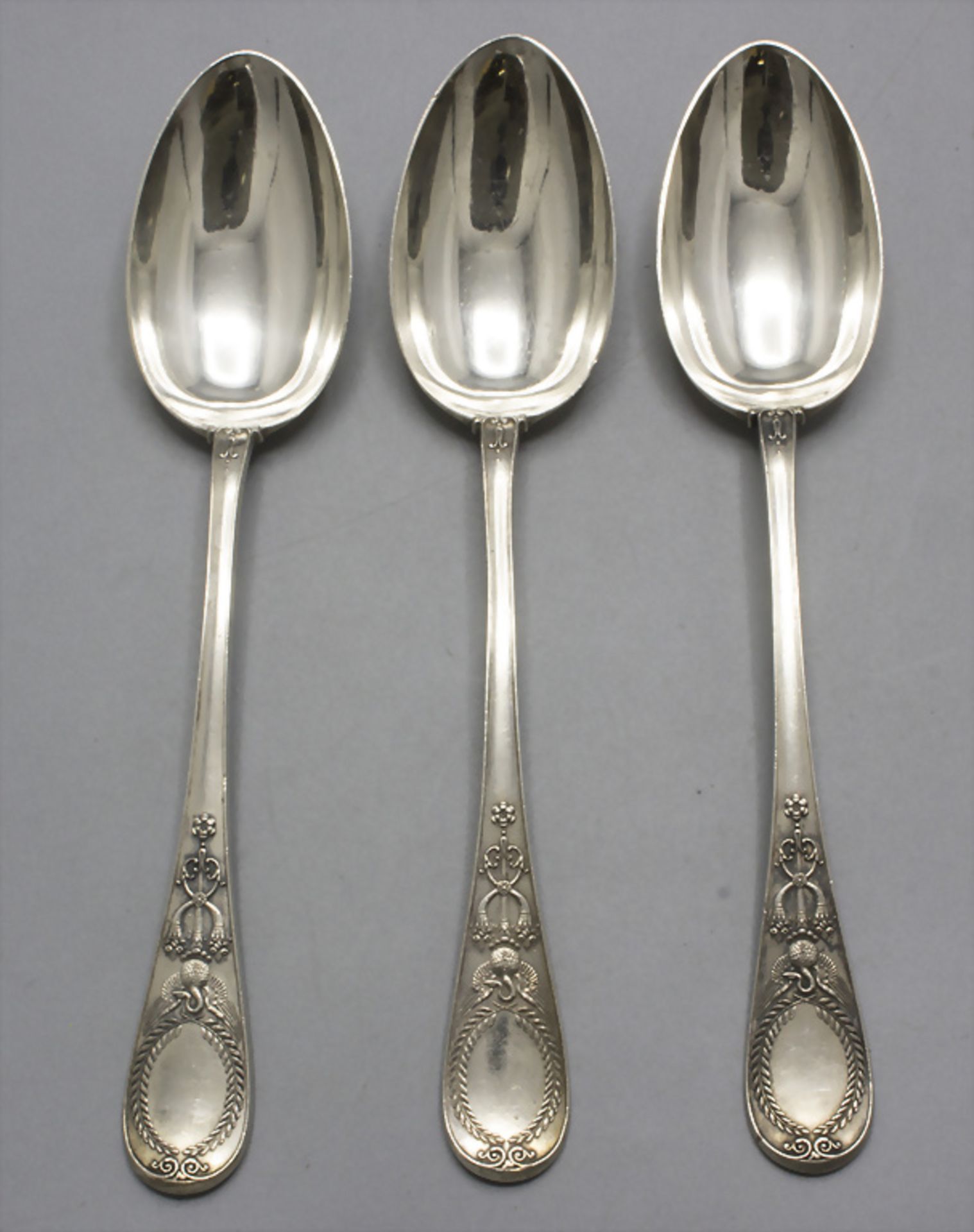 3 Löffel / 3 silver spoons, CARL FABERGÉ, Sankt Petersburg, um 1900