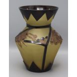Art Déco Überfang Glasvase / An Art Deco glass vase, Hadez, Frankreich, um 1920