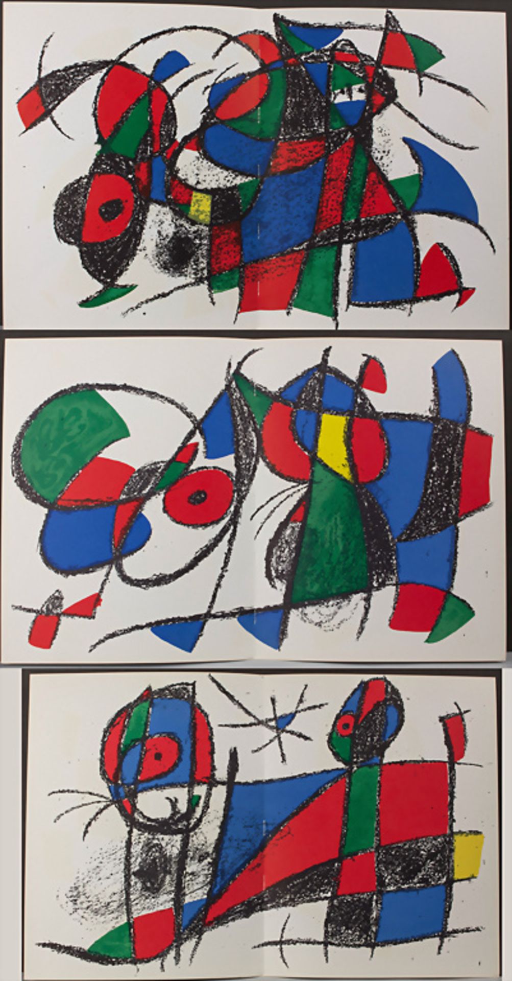 Joan Miró (1893-1983), 3 Blatt, 'Litografía original III, VI und VIII' / 3 sheets, 'An orginal ...
