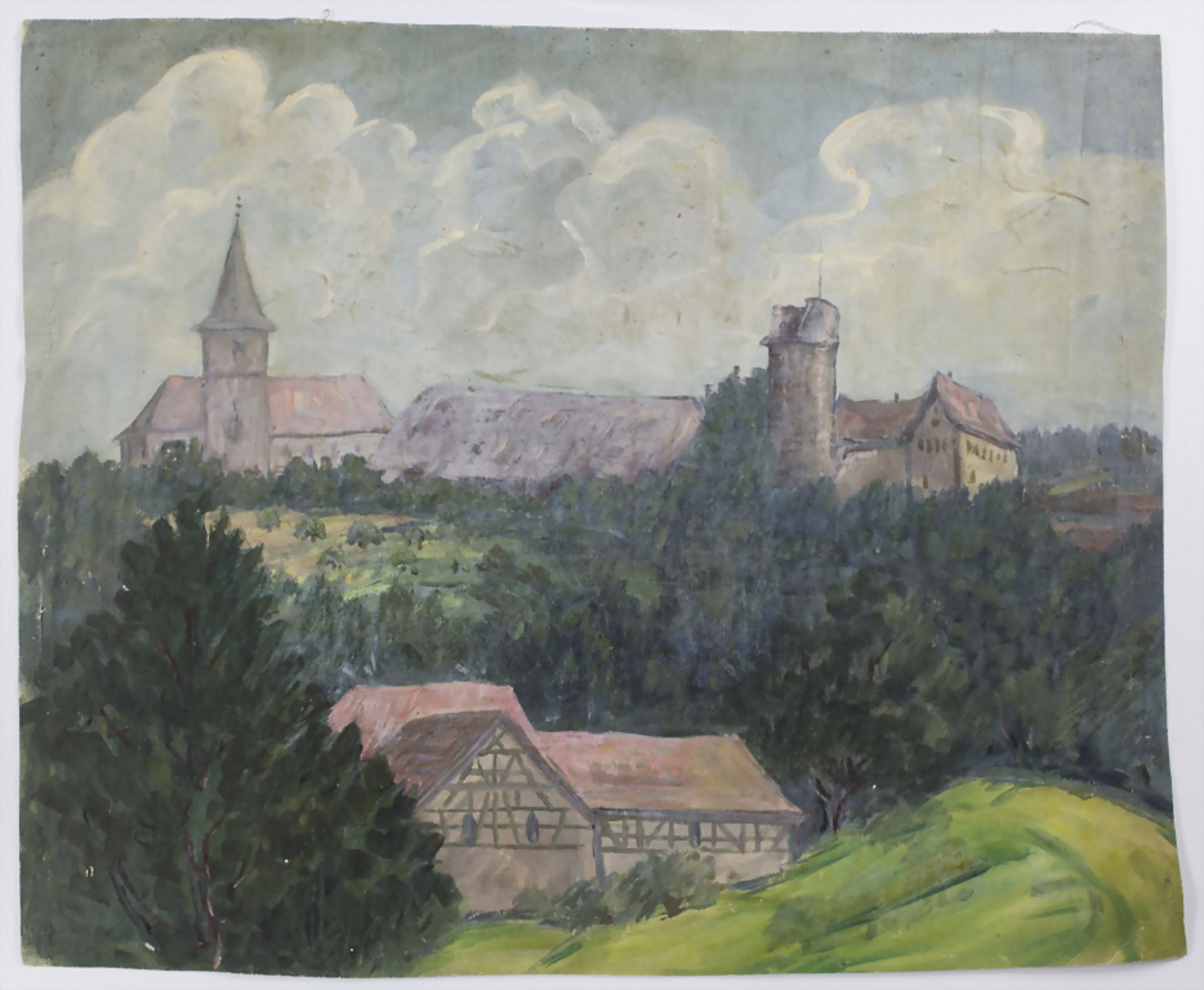 Josef Seitz (1886-1943), 'Landschaft mit Dorfkirche' / 'A landscape with village church', 1. ...
