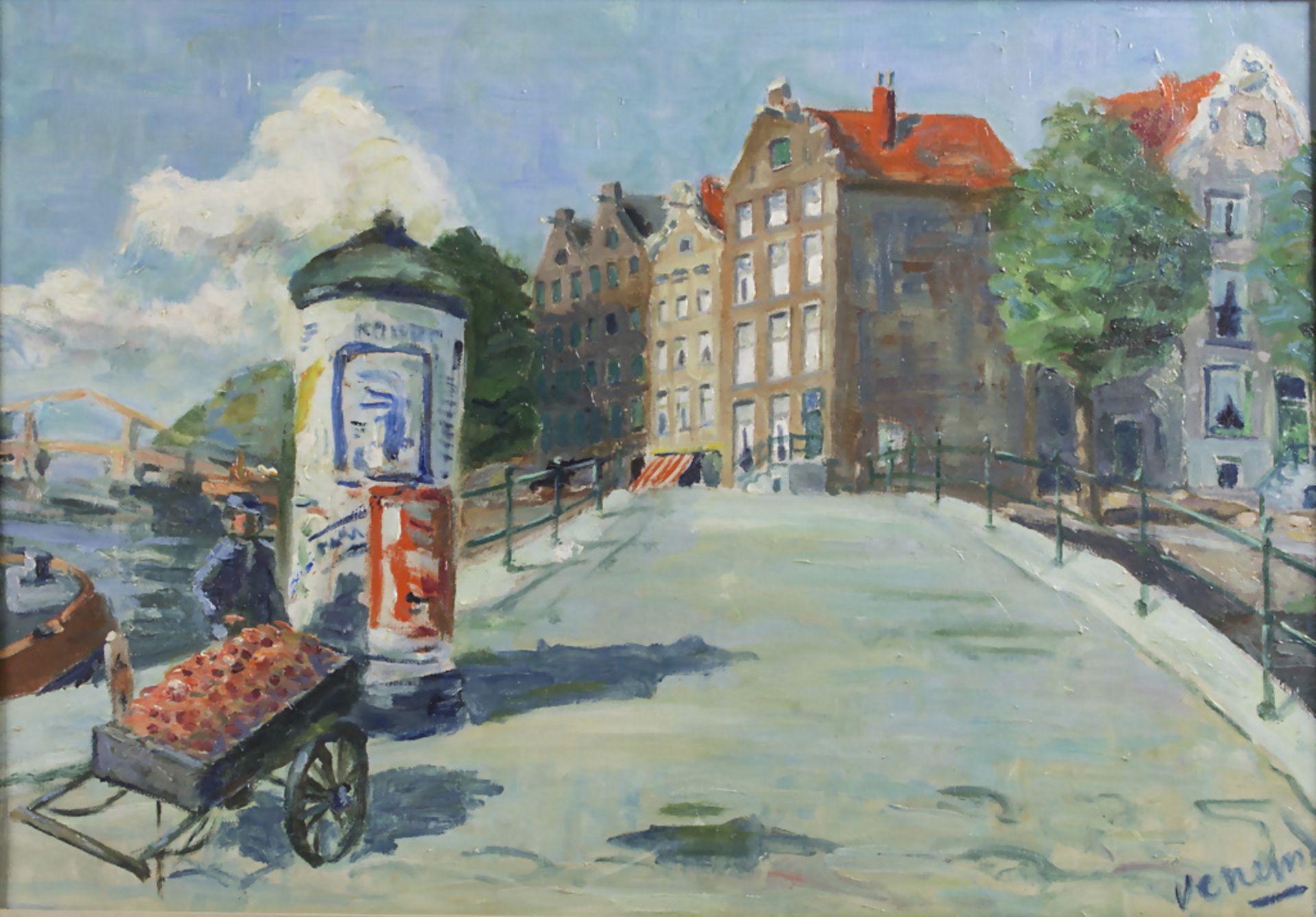 Expressionistische 'Obsthändler an der Gracht', 1. Hälfte 20. Jh.