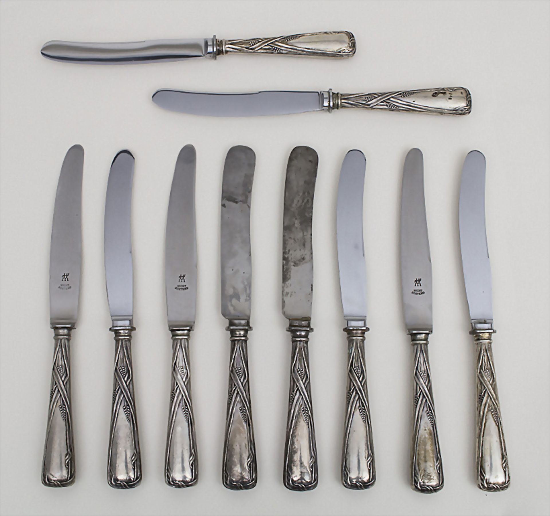 10 Jugendstil Messer / 10 Art Nouveau Knifes, Koch & Bergfeld, Bremen, um 1900