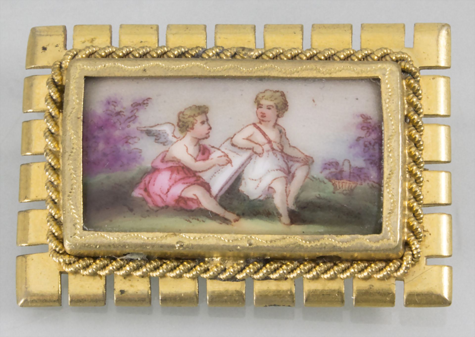 Brosche mit Miniatur / A brooch with a miniature, um 1900