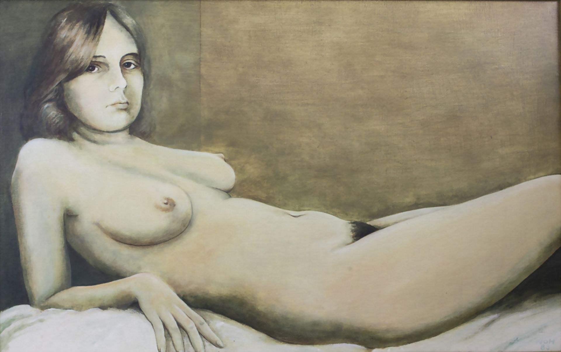 Monogrammist WOH, 'Liegender Frauenakt' / 'A recumbant female nude' 1983