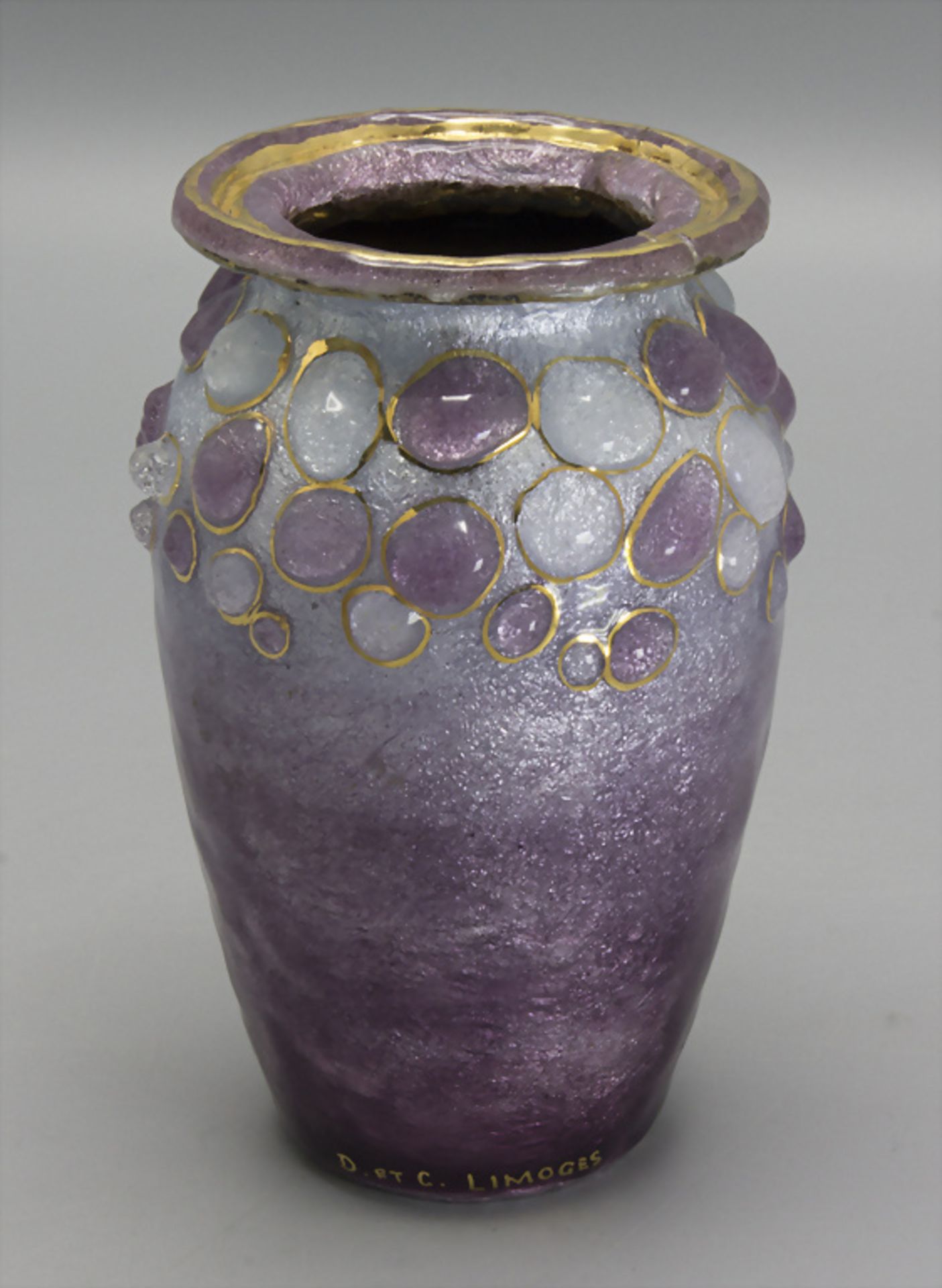 Emailziervase / An enamelled decorative vase, Limoges, um 1920
