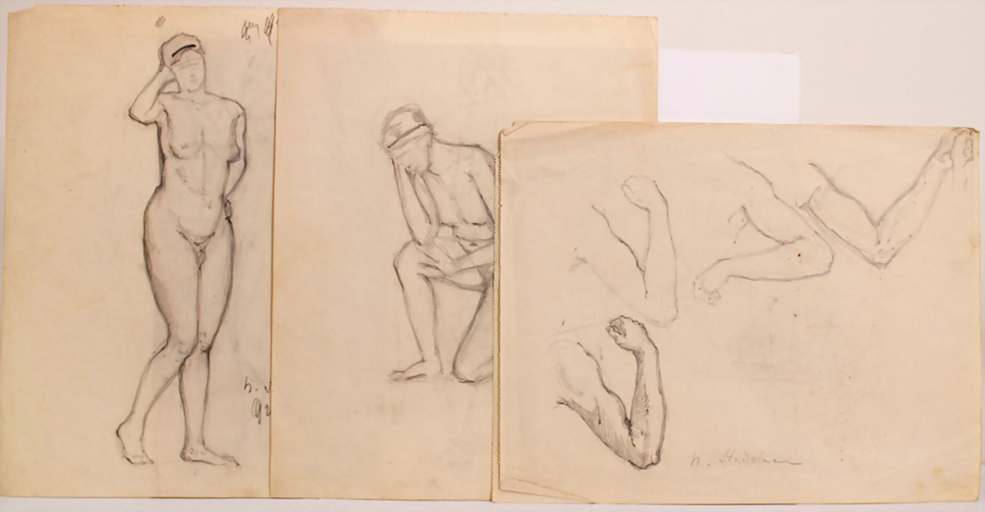 Hans Stadelmann (1876-1950), 'Konvolut Aktstudien' / 'A set of nude studies'