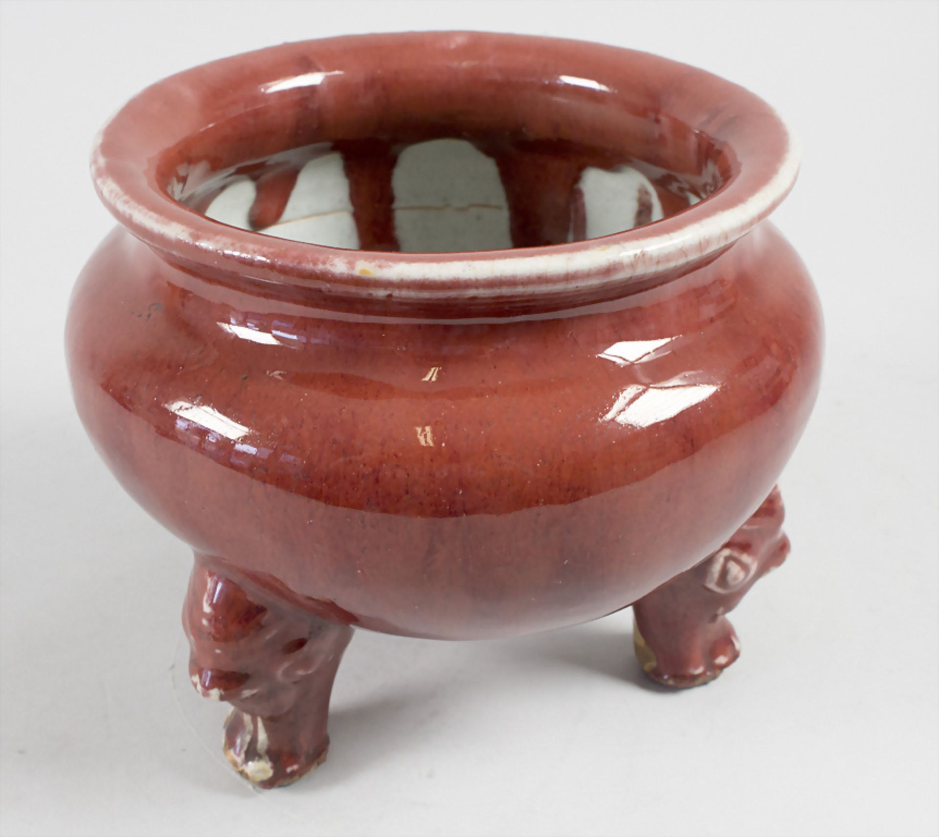 Ochsenblut-Räucherkoro / A sang de boeuf incense burner, China, Qing-Dynastie (1644-1911), ...