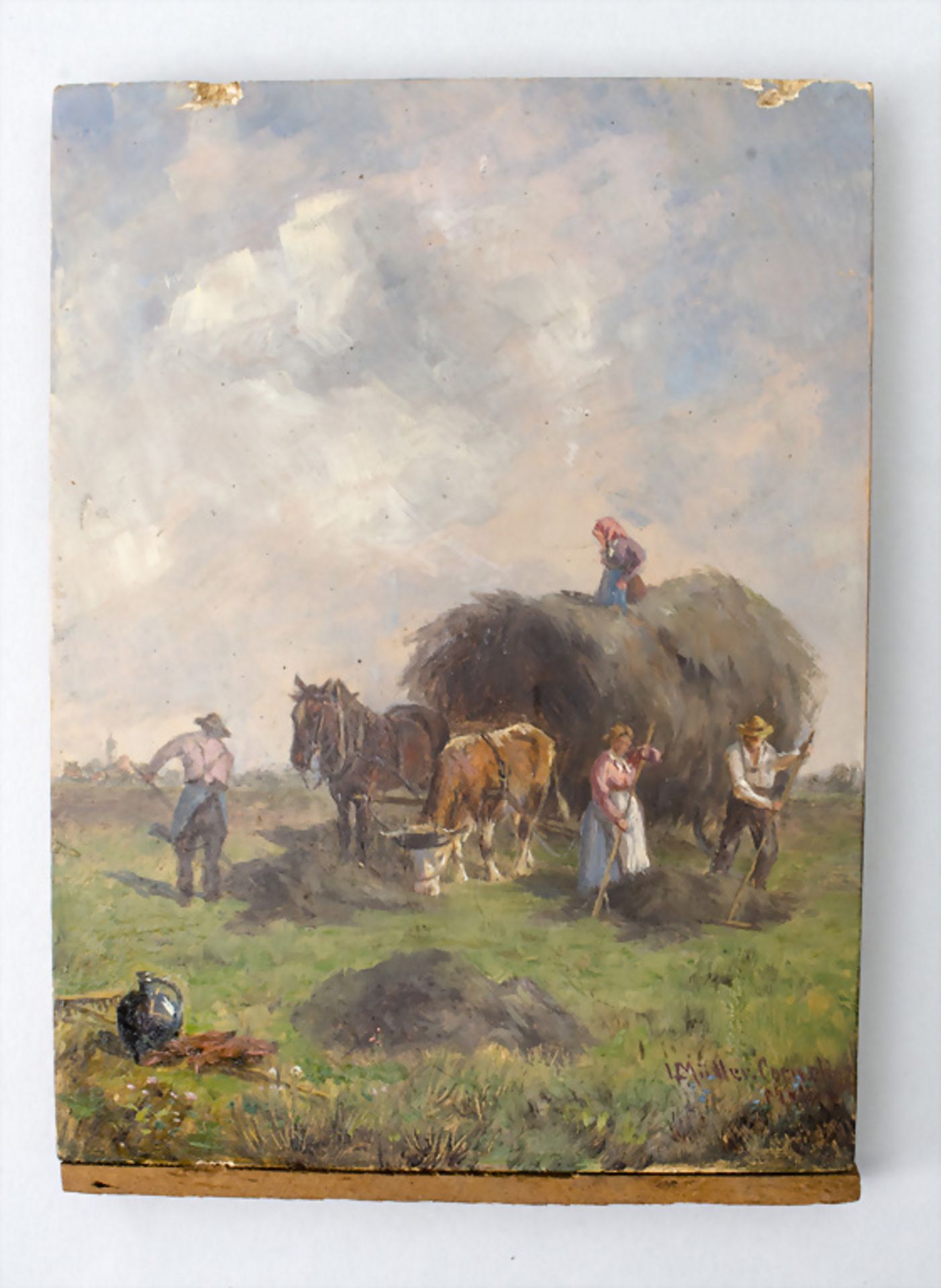 Ludwig Müller-Cornelius (1864-1946), 'Heuernte' / 'Hay harvest', Dachau, um 1900