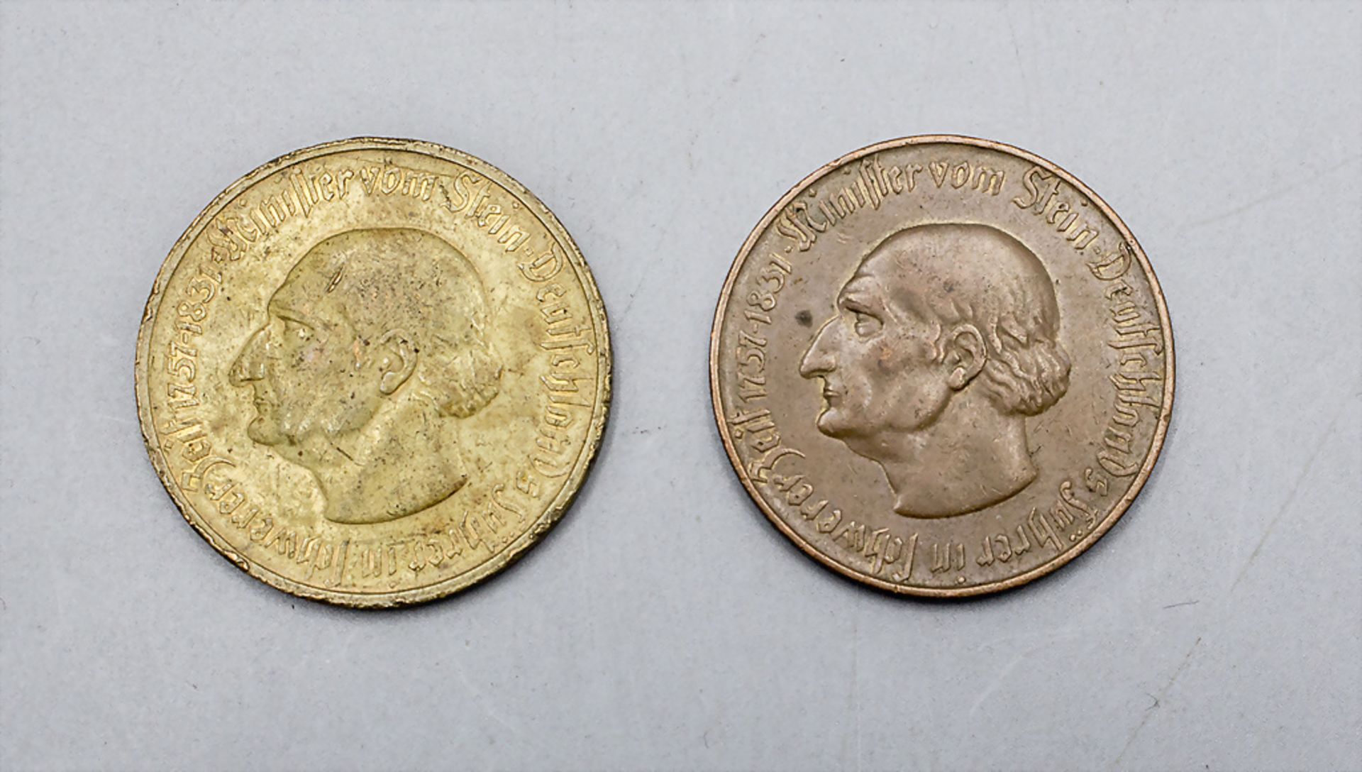 Zwei Münzen Notgeld / Two coins inflation coins, Westfalen, 1923