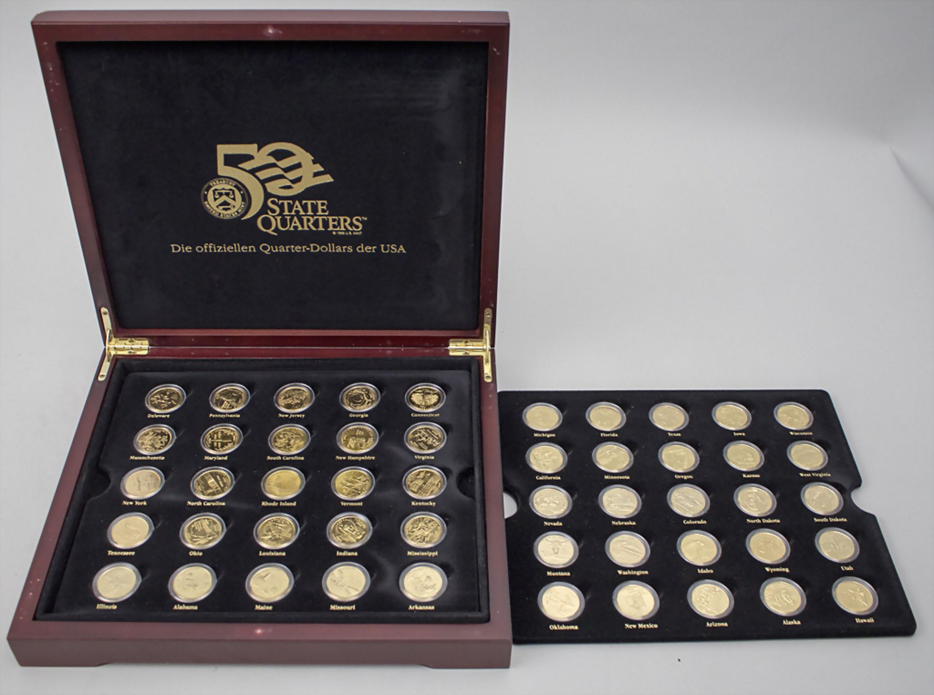 USA Sammlung 'The 50 State Quarters', 1999 bis 2008
