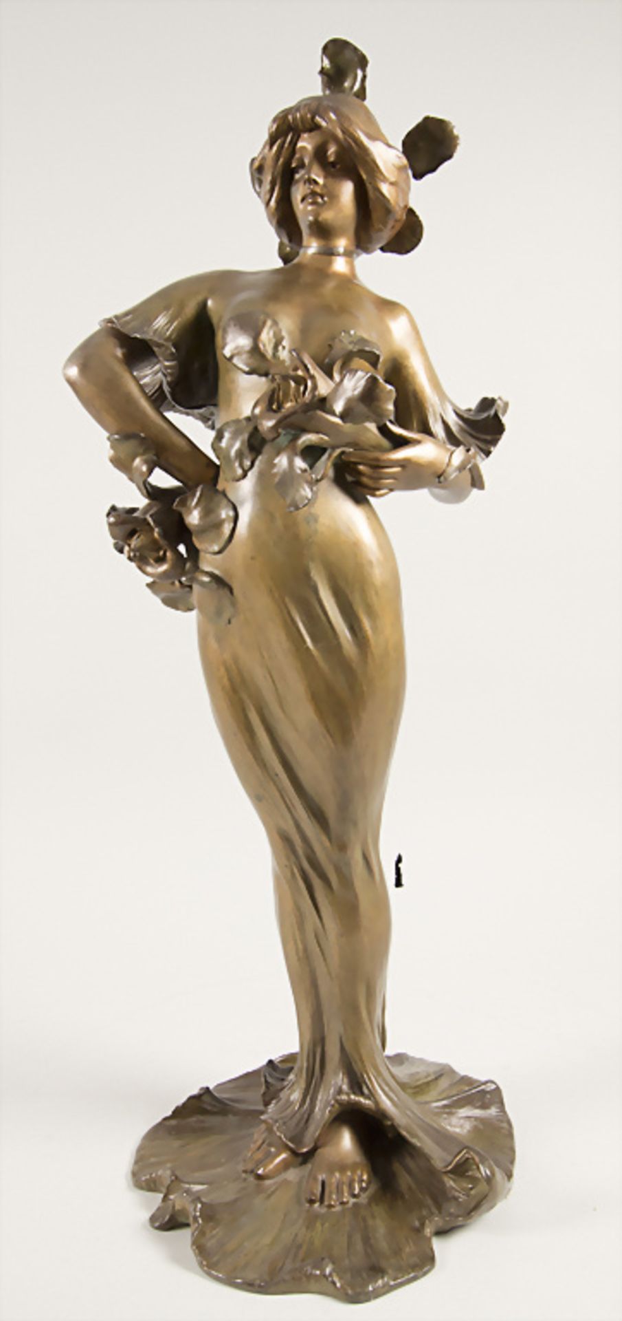 Lucien Charles Edouard ALLIOT (1877-1967), Jugendstil Skulptur 'Flora' / Art Nouveau sculpture ...