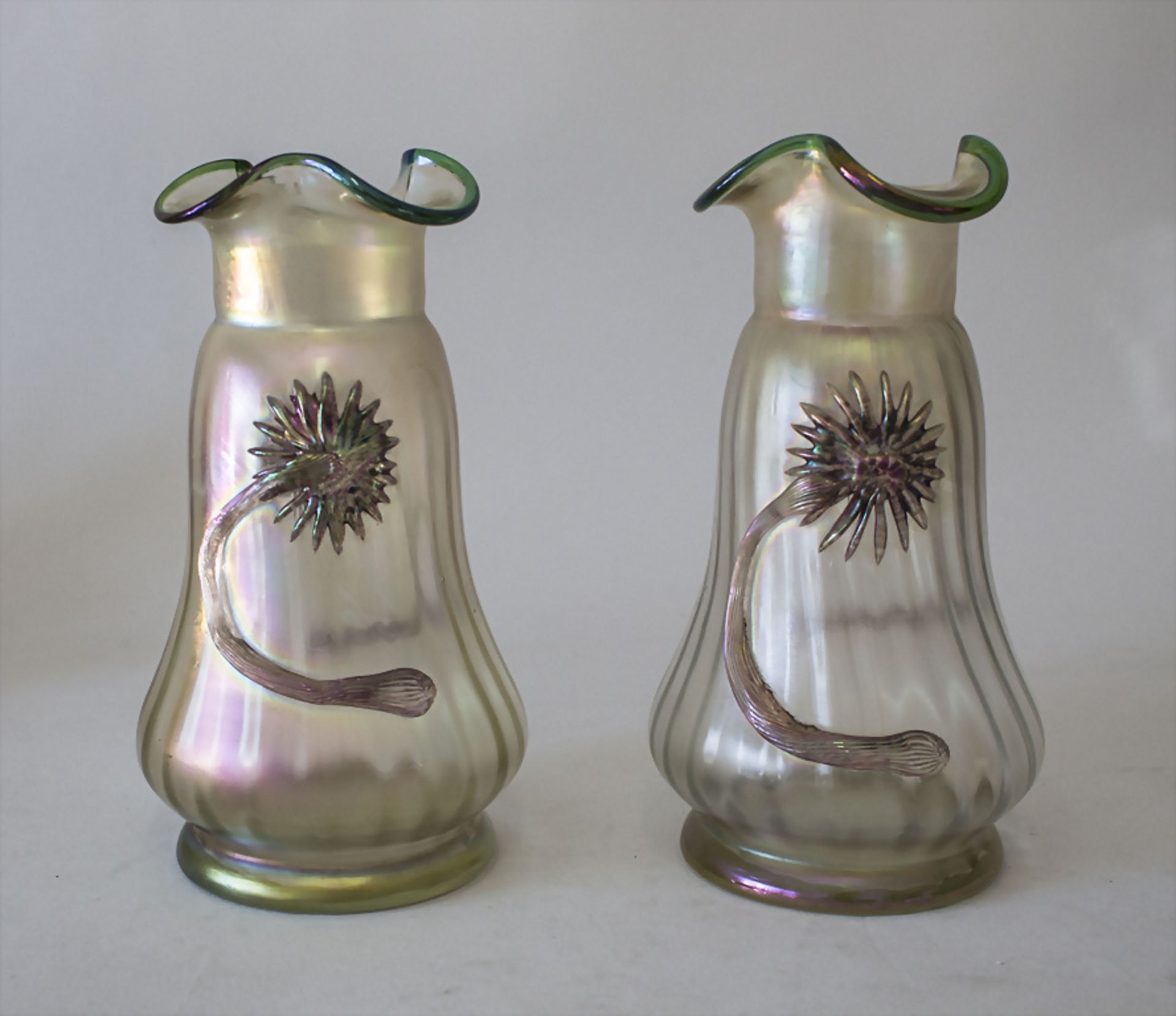 Paar Jugendstil Vasen / A pair of Art Nouveau vases, Wilhelm Kralic, Eleonorenhain, 1900-1910