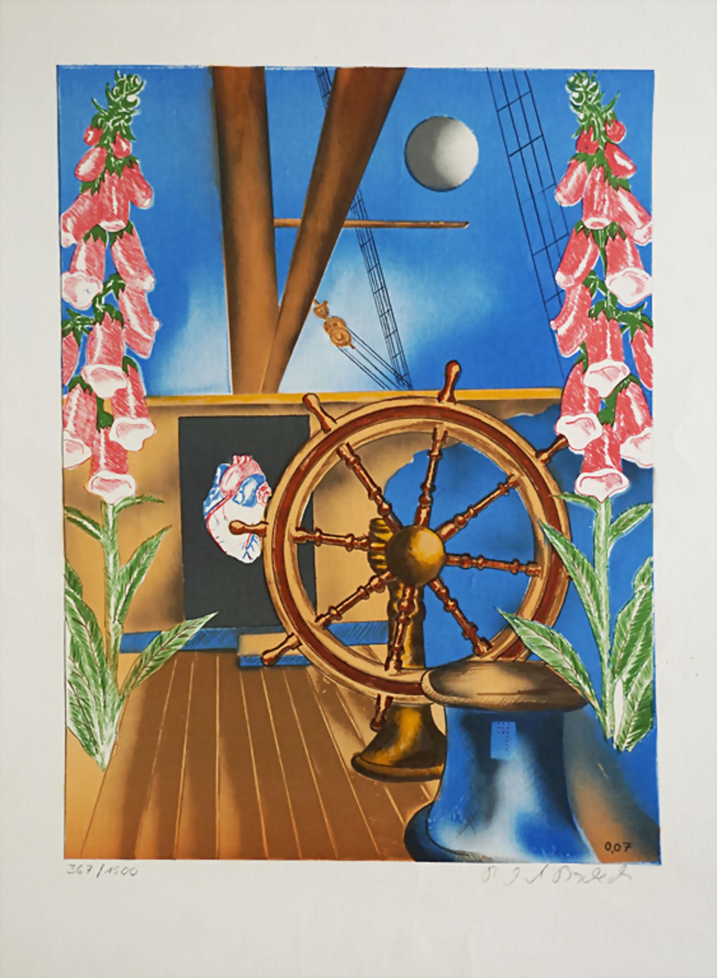 Surrealismus, Künstler des 20. Jh., 'Schifffahrt bei Nacht' / 'A boat trip by night', 2. ...